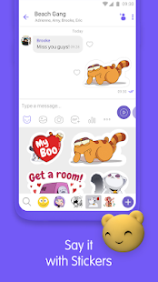 Viber Messenger - Skärmdump av meddelanden, gruppchattar och samtal