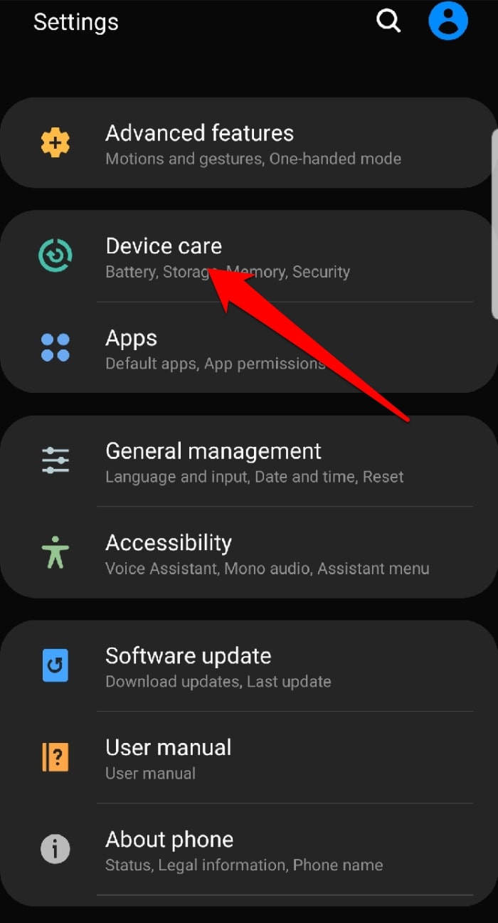 Stoppa bakgrundsappar Android-inställningar Enhetsvård
