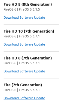 Amazon uppdaterar sin 7: e generationens brandtablettuppställning 2017 till FireOS 6 (Uppdatering: Not Nougat) 1