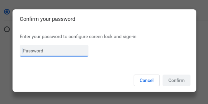 Chrome OS kräver autentisering för att visa sparade lösenord 1