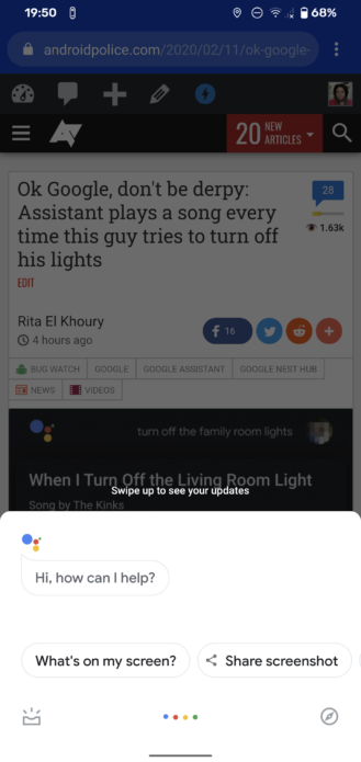 Google Assistant"Vad är på min skärm" gör ett överraskande comeback efter att jag försvann i maj förra året 1