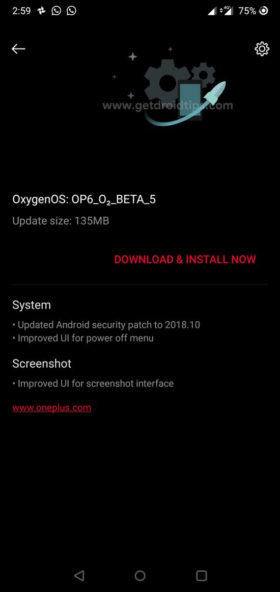 OnePlus 6 började ta emot OxygenOS Open Beta 5 med October Security Patch 2