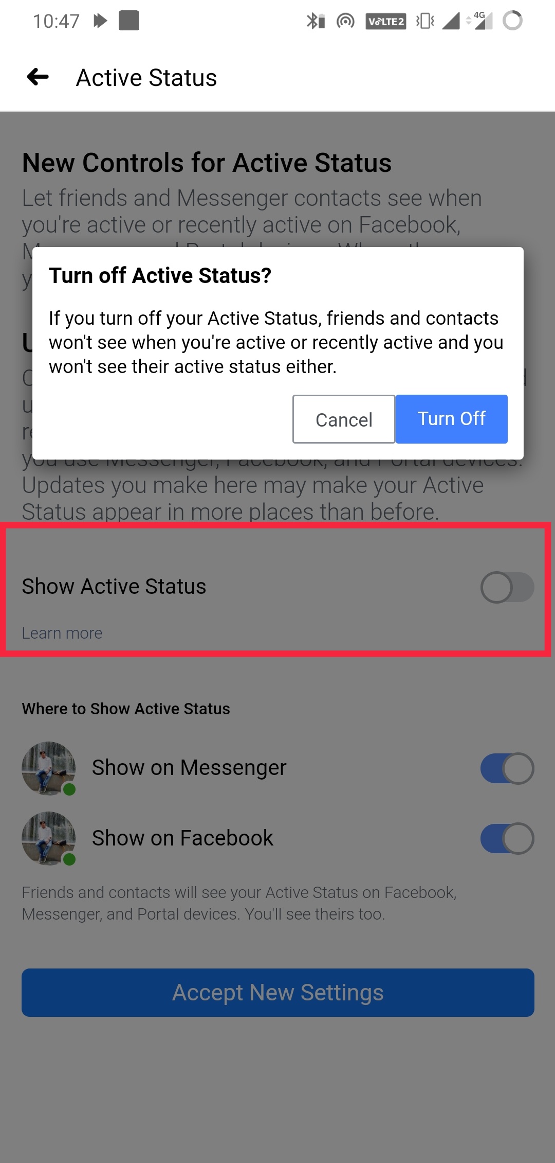 Hur du stänger av alltid aktiv status på Facebook och Messenger 2