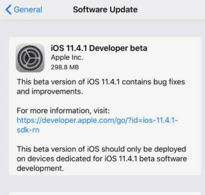 Ladda ner iOS 11.4.1 Beta 1