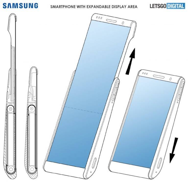 Samsung tänker på en smartphone med en rullande skärm 1