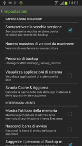Faça um backup de aplicativo no backup e restauração de aplicativos Android 3