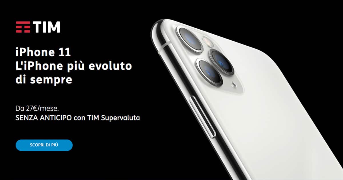 TIM oferece aos usuários os novos iPhones com desconto de 350 euros