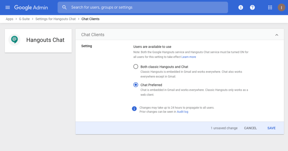 A migração clássica do Hangouts para o Google Chat começa a valer para o G Suite 1