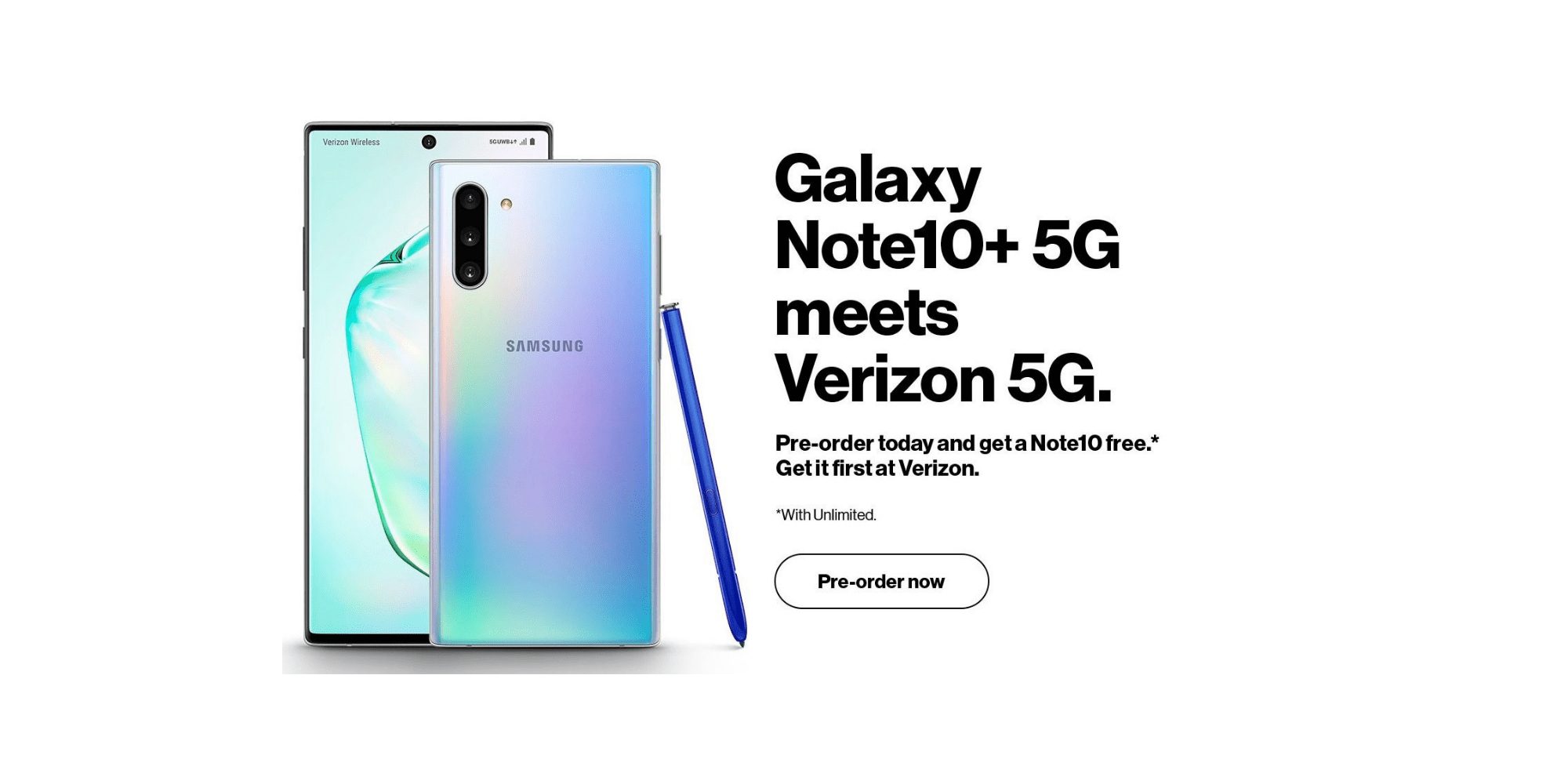 Galaxy Nota 10 + 5G vaza em imagens promocionais, pode começar como exclusivo da Verizon