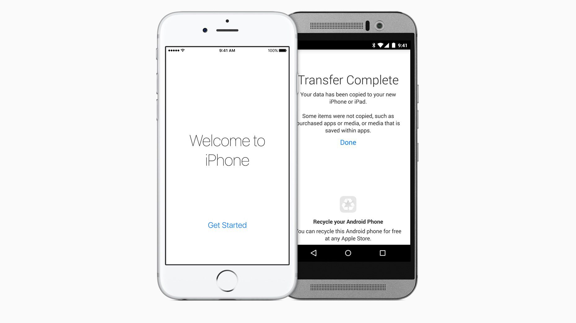 Appleé novo 'Switch para iOS a partir do aplicativo Android ' Google Play Store