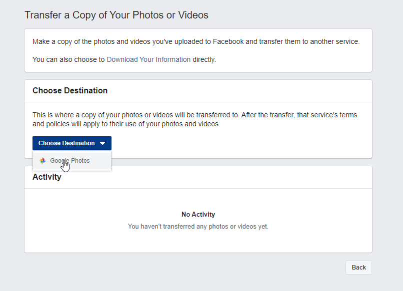 FacebookA ferramenta de transferência do Google Fotos já está disponível em todo o mundo [Updated] 1