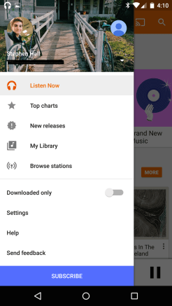 Google Play Music no Android atualizado com rádio streaming compatível com anúncios grátis, ajustes na interface