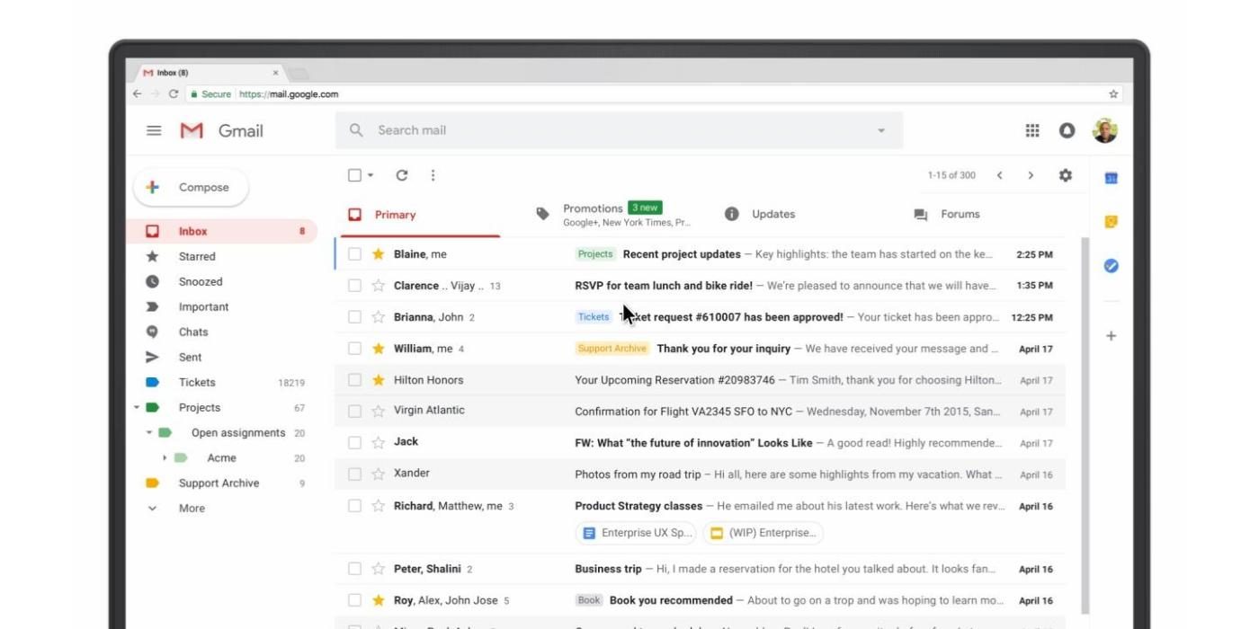 Google lança reformulação da Web do Gmail com nova interface do usuário, adiamento, resposta inteligente e modo confidencial