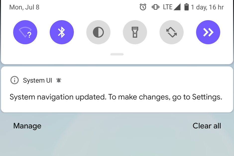 O Android Q finalmente consegue o gesto da barra de notificação, sim para a ergonomia!