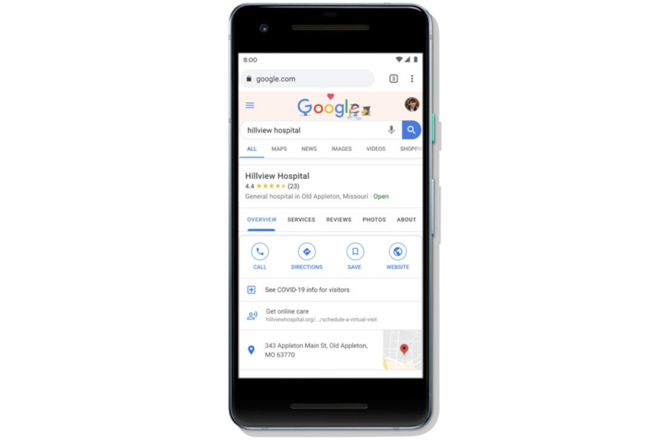 O Google adiciona novos recursos na Pesquisa e no Google Maps para ajudar os usuários a se conectarem às opções de assistência médica