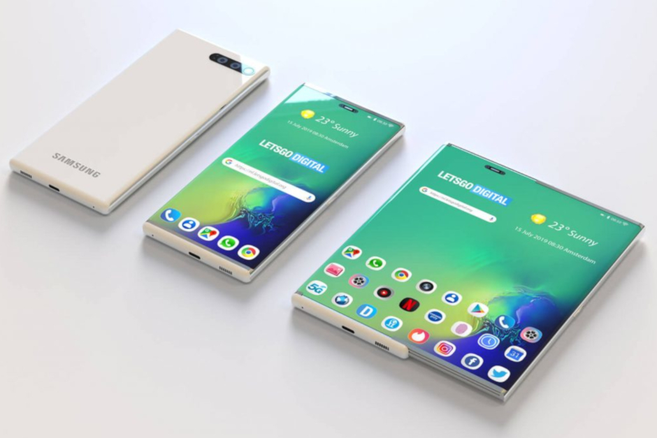 Patente da Samsung mostra um telefone usando uma tela deslizante para se tornar um tablet