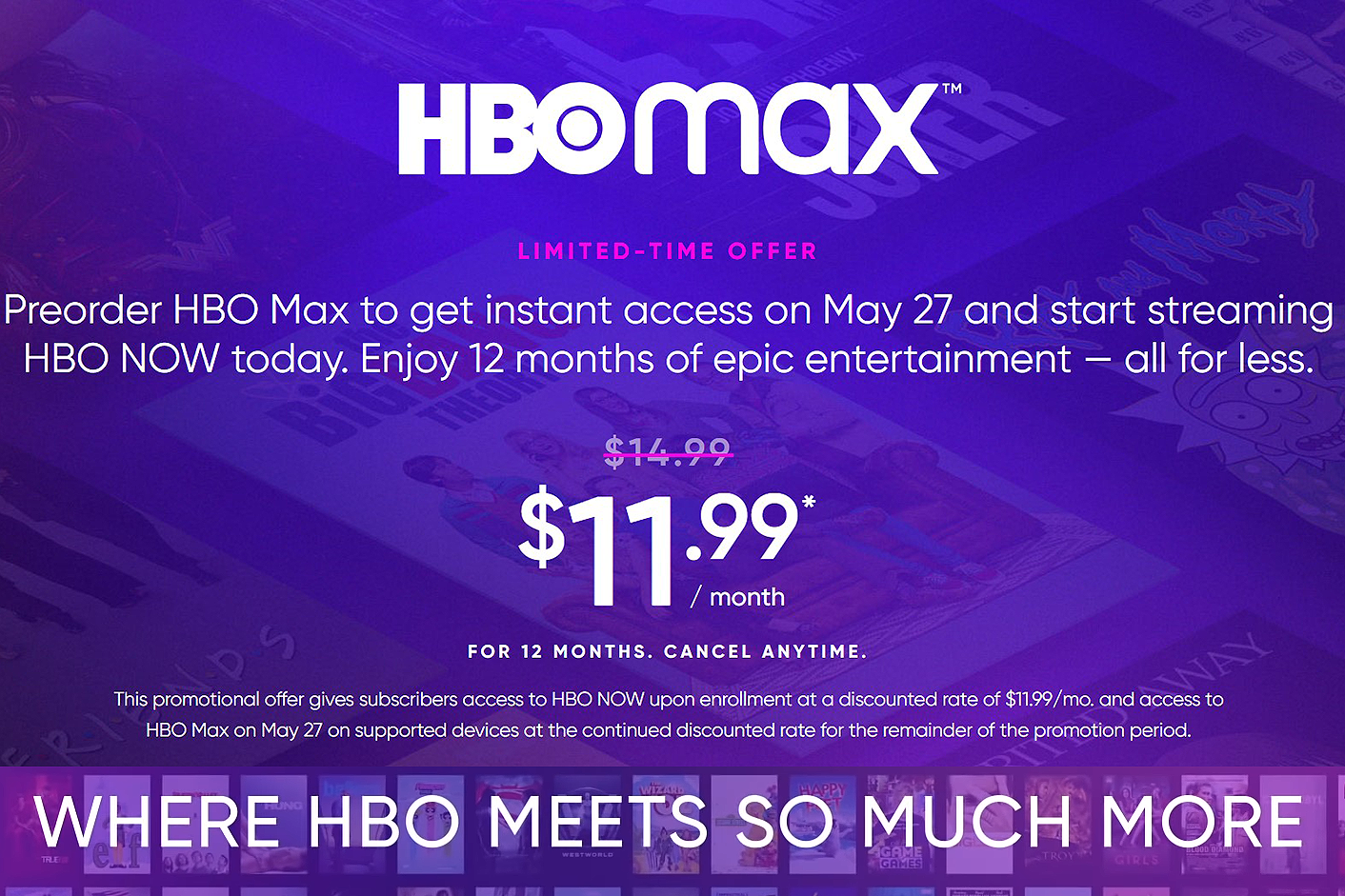 Promoção da HBO Max reduz o preço da assinatura para os custos da Netflix, grátis para usuários do Now