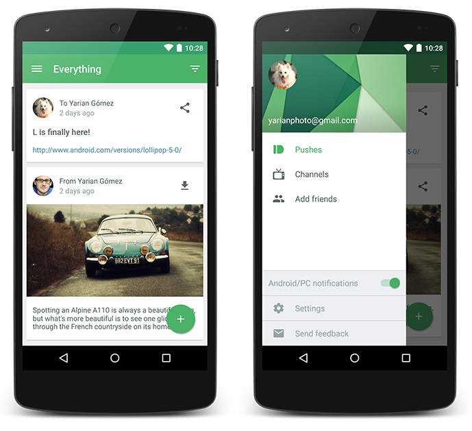 Our most Material update yet Pushbullet Blog 2014-10-28 09-58-22