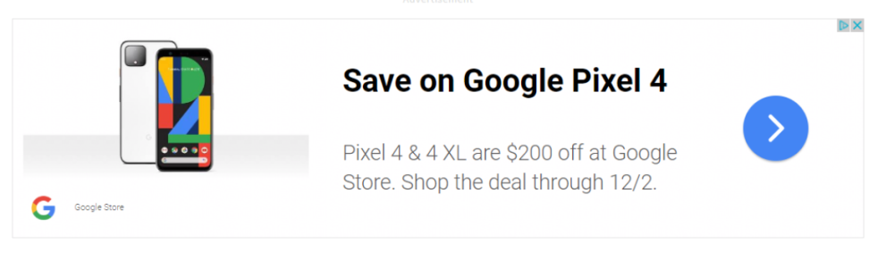 [Update: Starts Nov 24] Google Store tira US $ 200 do Pixel 4 para Black Friday 1